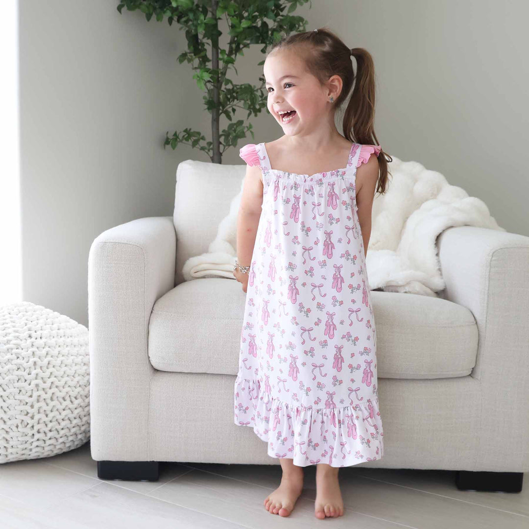 ballet dreams girl's nightgown full length polyester