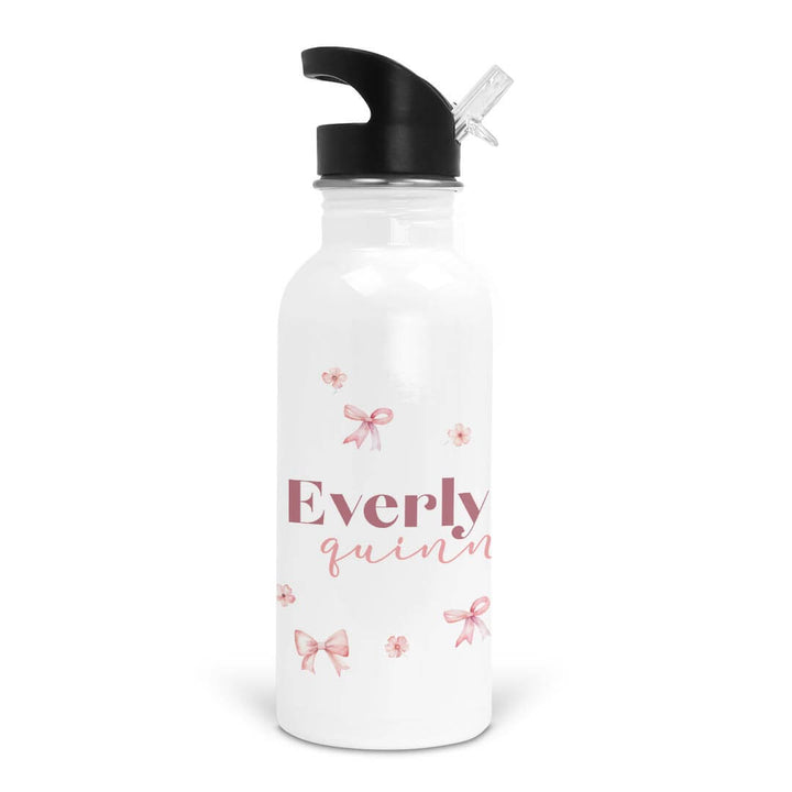 bow personalized water bottle for kids 