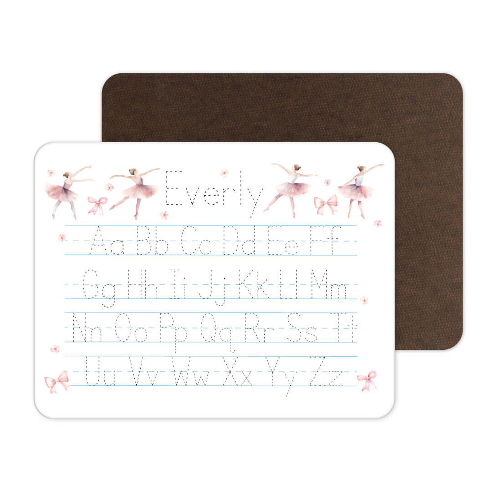 kids personalized whiteboard ballet and bows