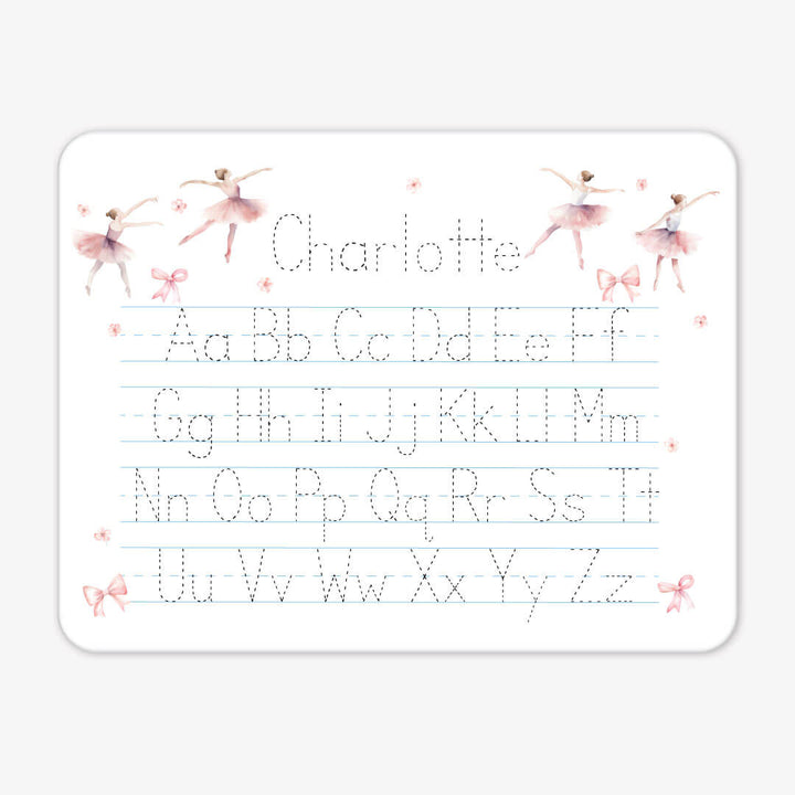 ballet and bows personalized whiteboard for kids 