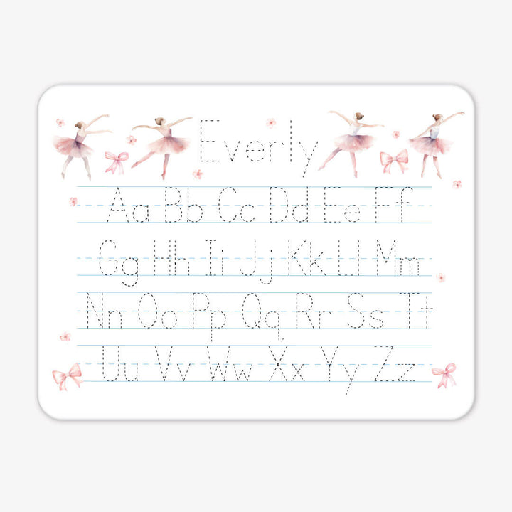 ballet and bows personalized whiteboard for kids 