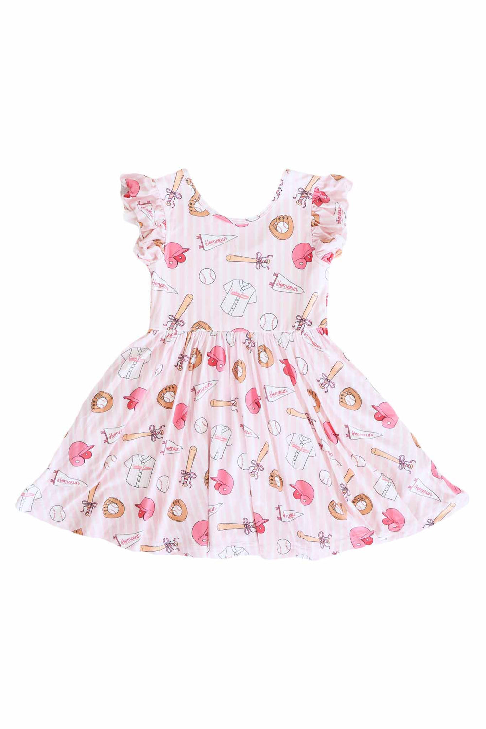 ballpark babes ruffle twirl dress