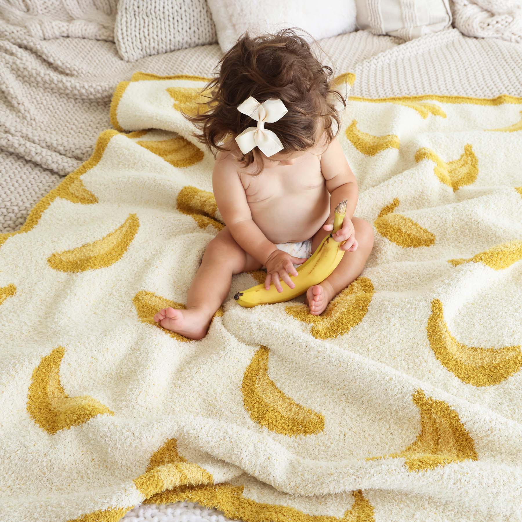 CuddleLane Luxe Blankets in Banana Caden Lane