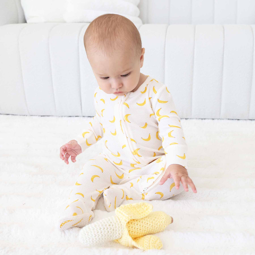 banana baby footie 