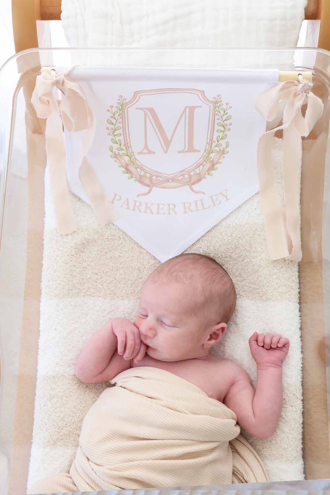 neutral flag name announcement banner with first and last name and last initial 