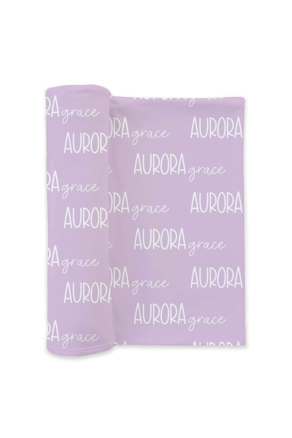 barely orchid personalized swaddle blanket 