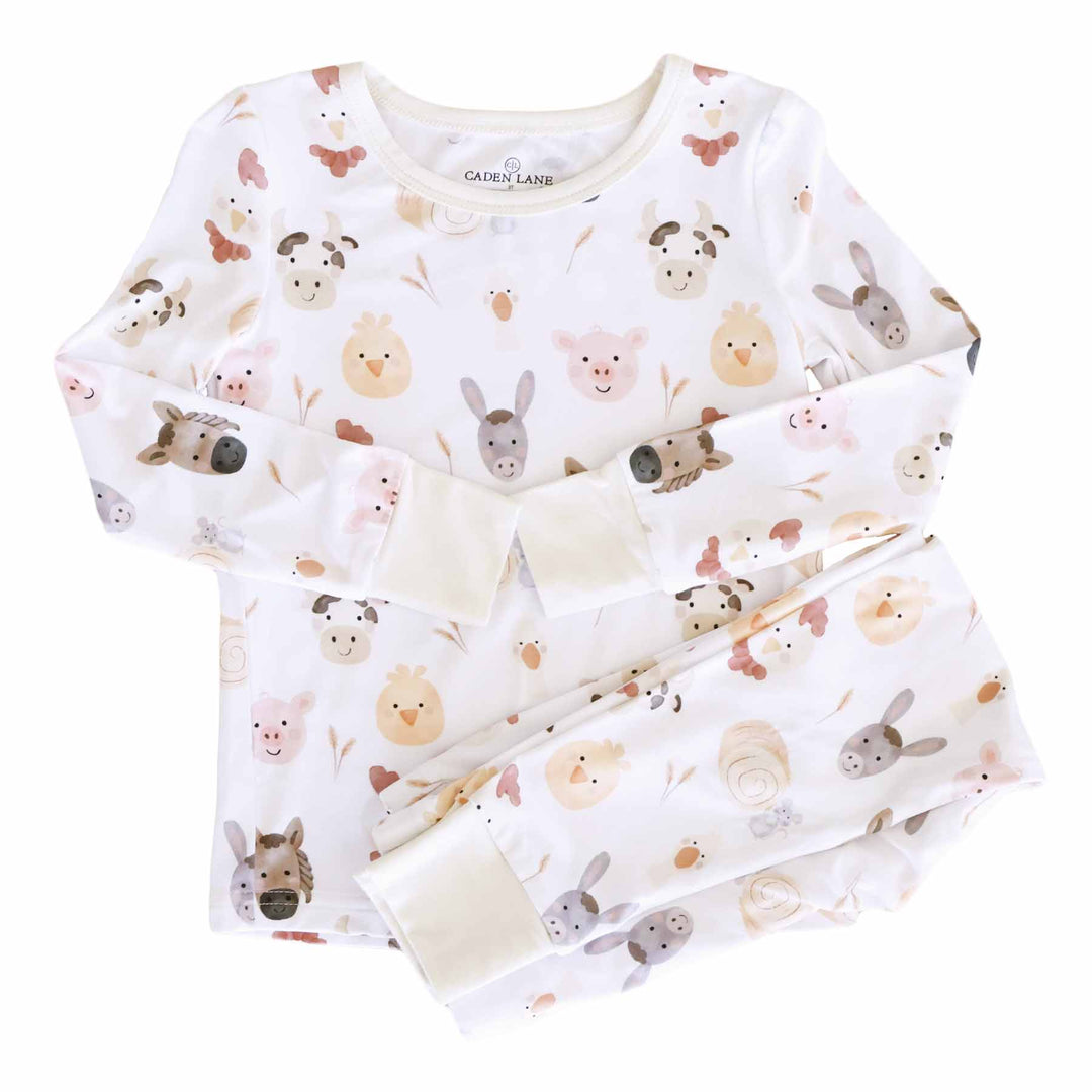 barnyard buddies two piece pajama set 