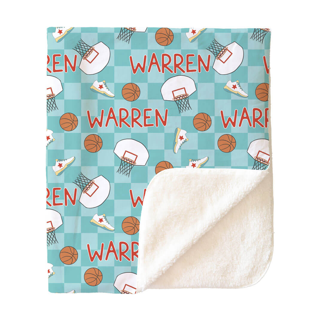 Basketball Star Personalized Kids Blanket