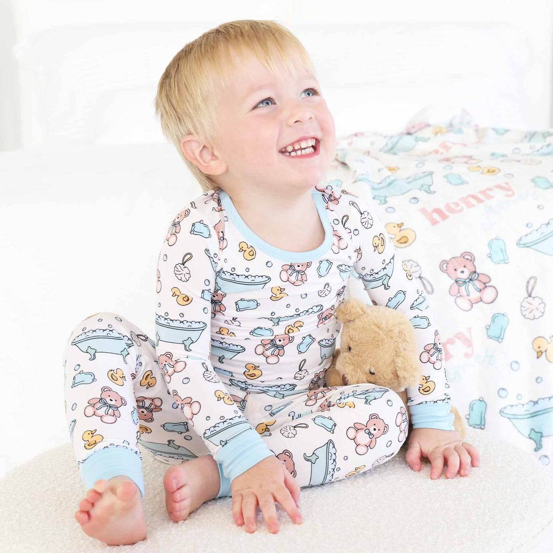 bath time besties two piece pajama set for kids 