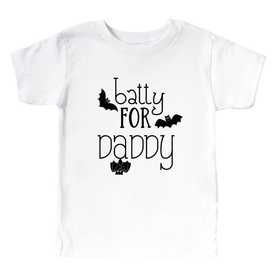 batty for daddy kids graphic tee 