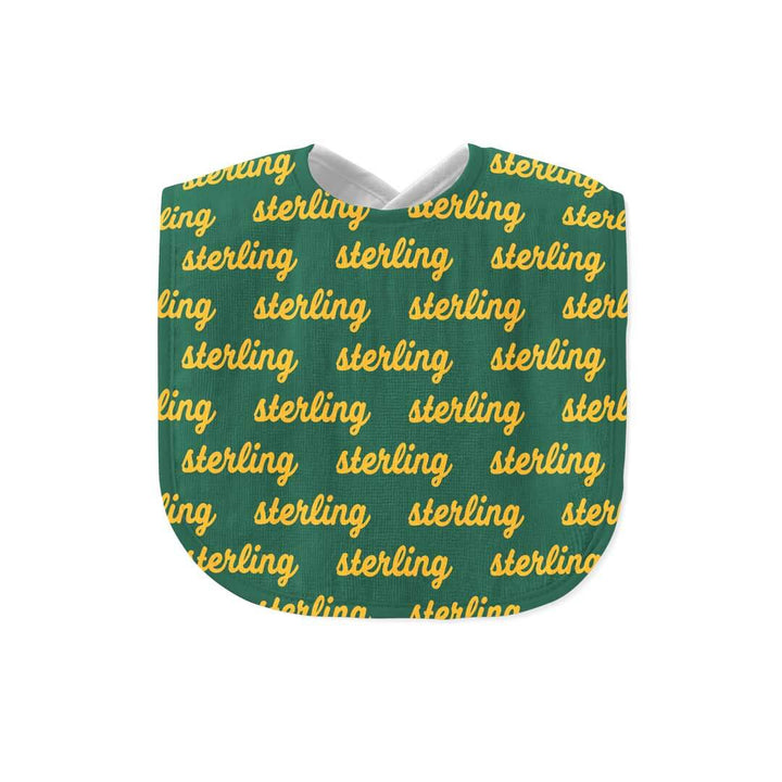 Personalized Baby Name Bib | Bear Green