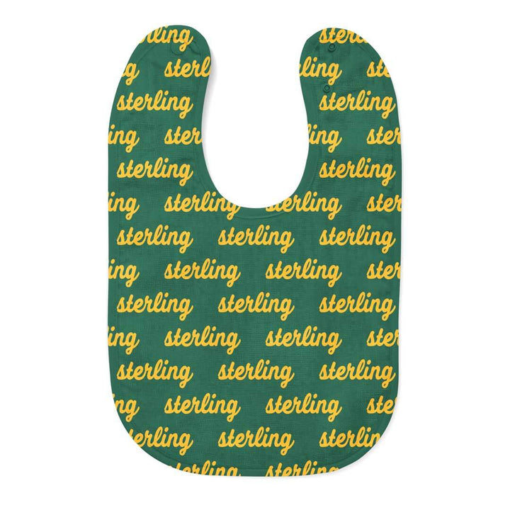 Personalized Baby Name Bib | Bear Green