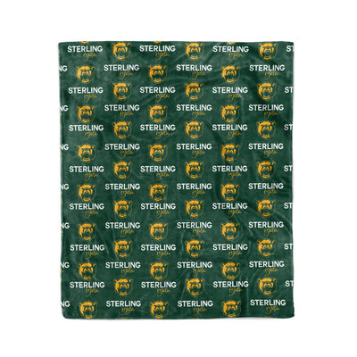 green and yellow bear personalized kids blanket baylor 