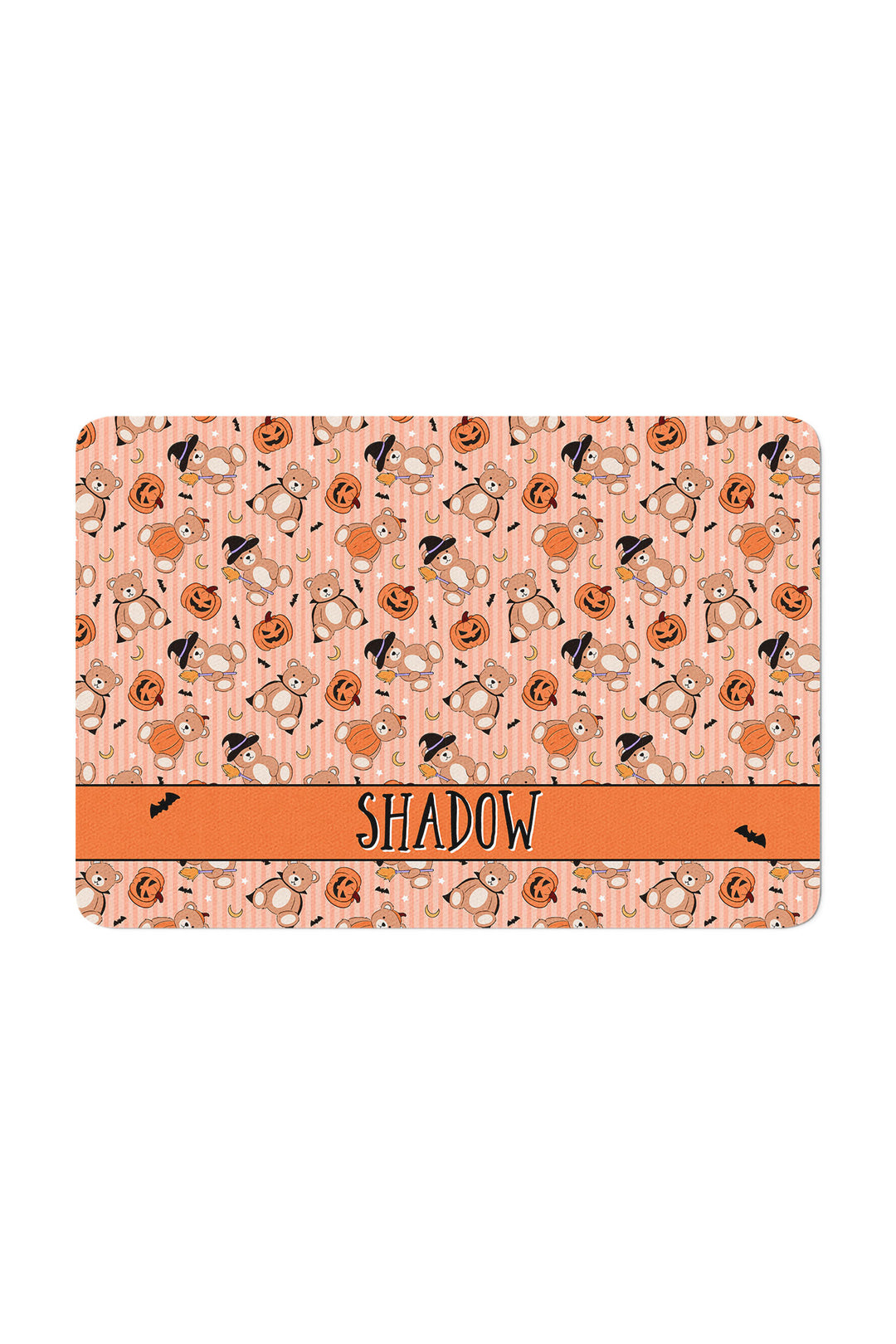 beary scary personalized pet placemat