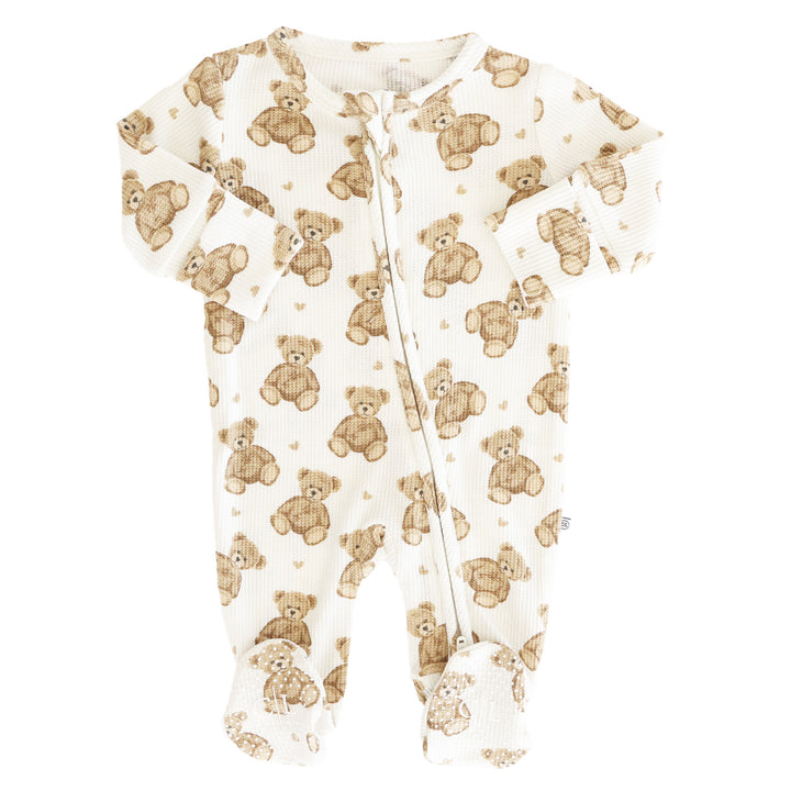 beary sweet zipper footie 