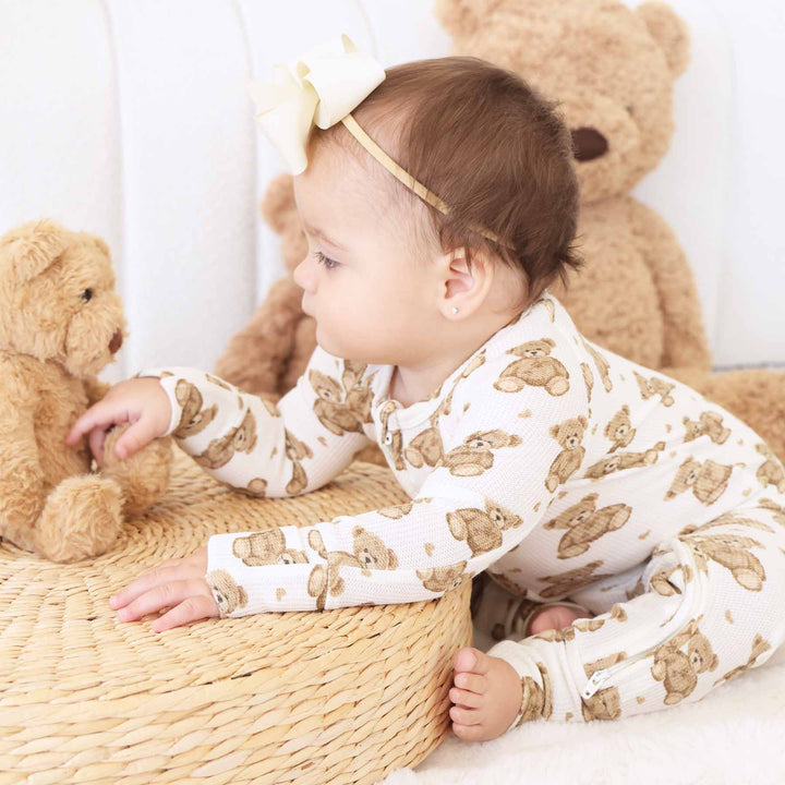 beary sweet romper pajama for babies and toddlers 