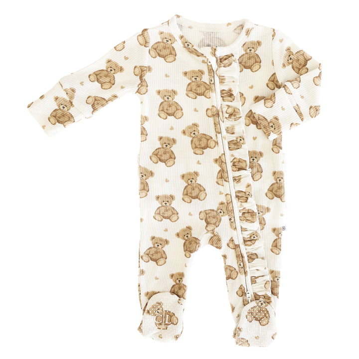 beary sweet ruffle footie 