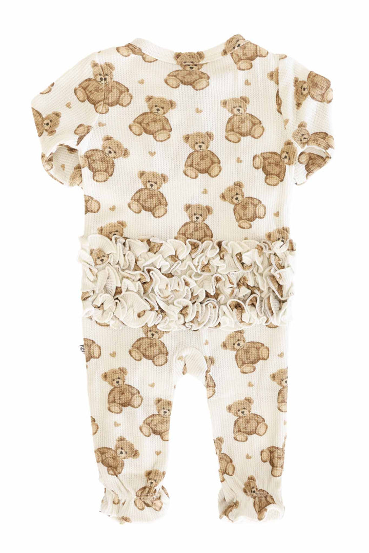 All Bamboo Waffle Zipper Footies