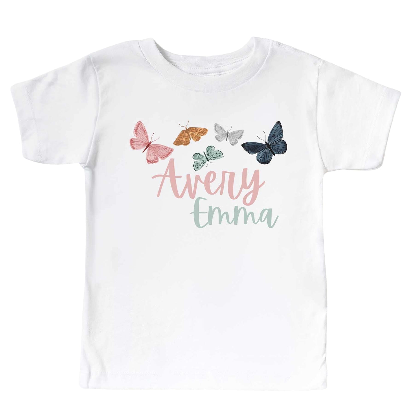 butterfly personalized kids shirt 