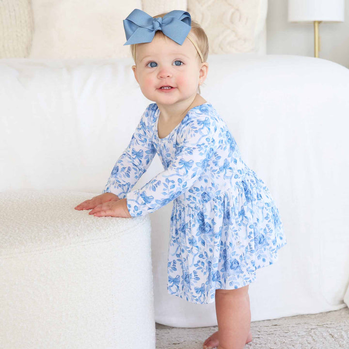 betsy's blooms twirl bodysuit with long sleeves