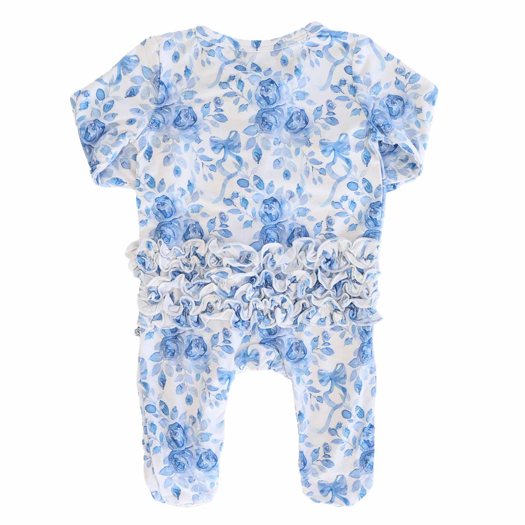 caden lane ruffle bottom zipper footie for girls betsy's blooms 