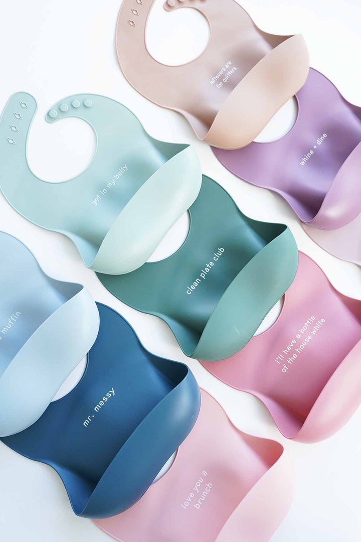 silicone sayings bibs