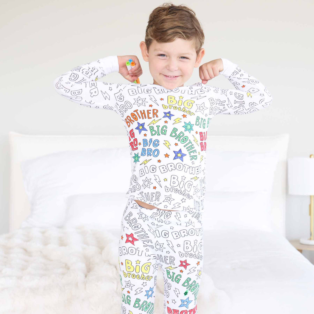 big bro colorable boys pajamas 