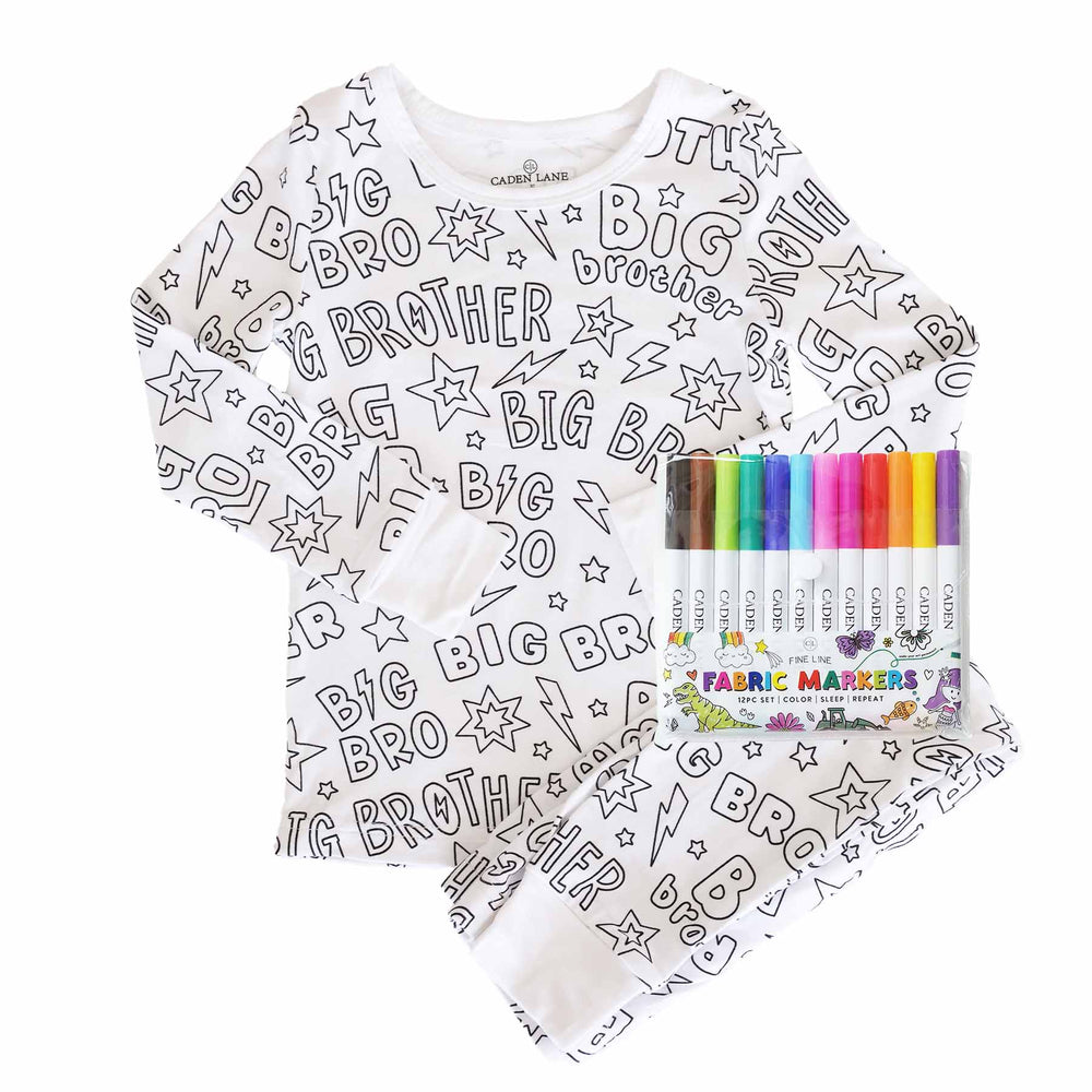 big bro colorable pajama prints for boys 