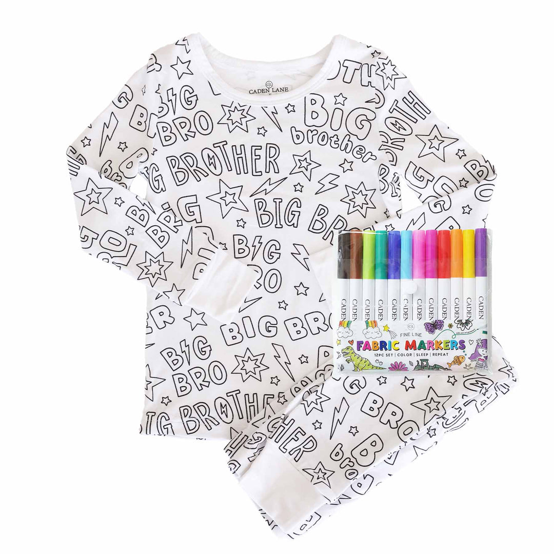 big bro colorable pajama prints for boys 