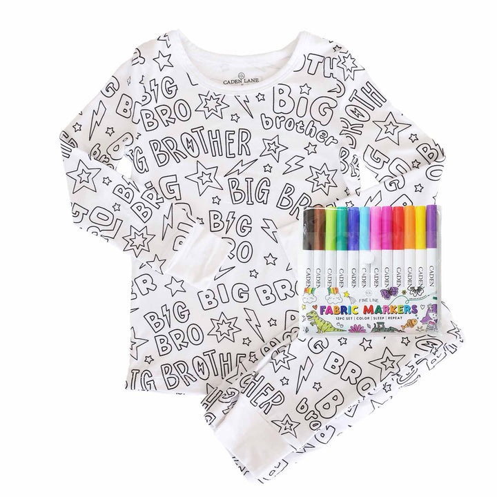 big bro colorable pajama prints for boys 