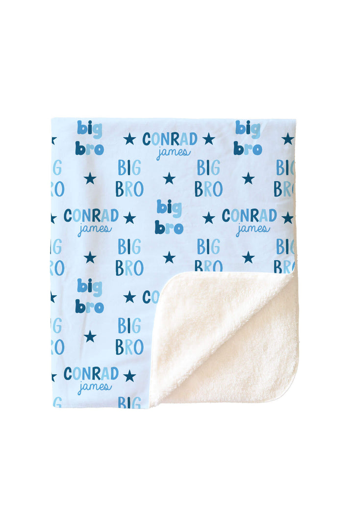 big bro sherpa personalized blanket for boys 