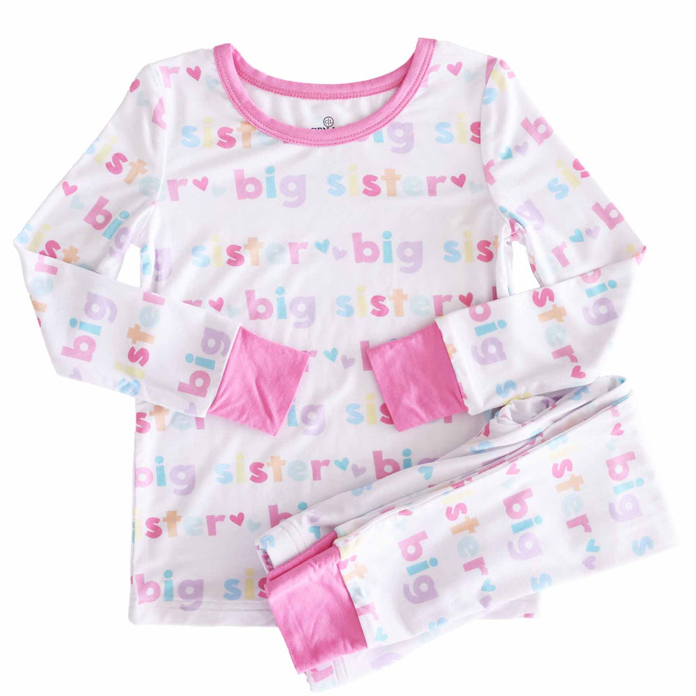 big sister two piece pajama set