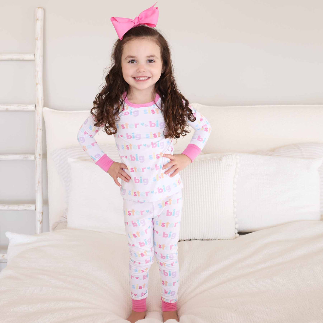 Big Sister Two Piece Bamboo Pajamas Caden Lane - Main Image