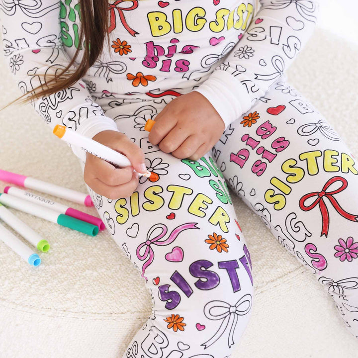 big sis colorable pajamas 