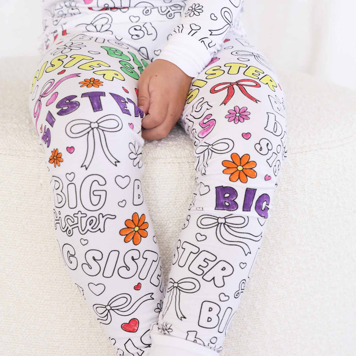 big sister two piece pajama set bamboo viscose 