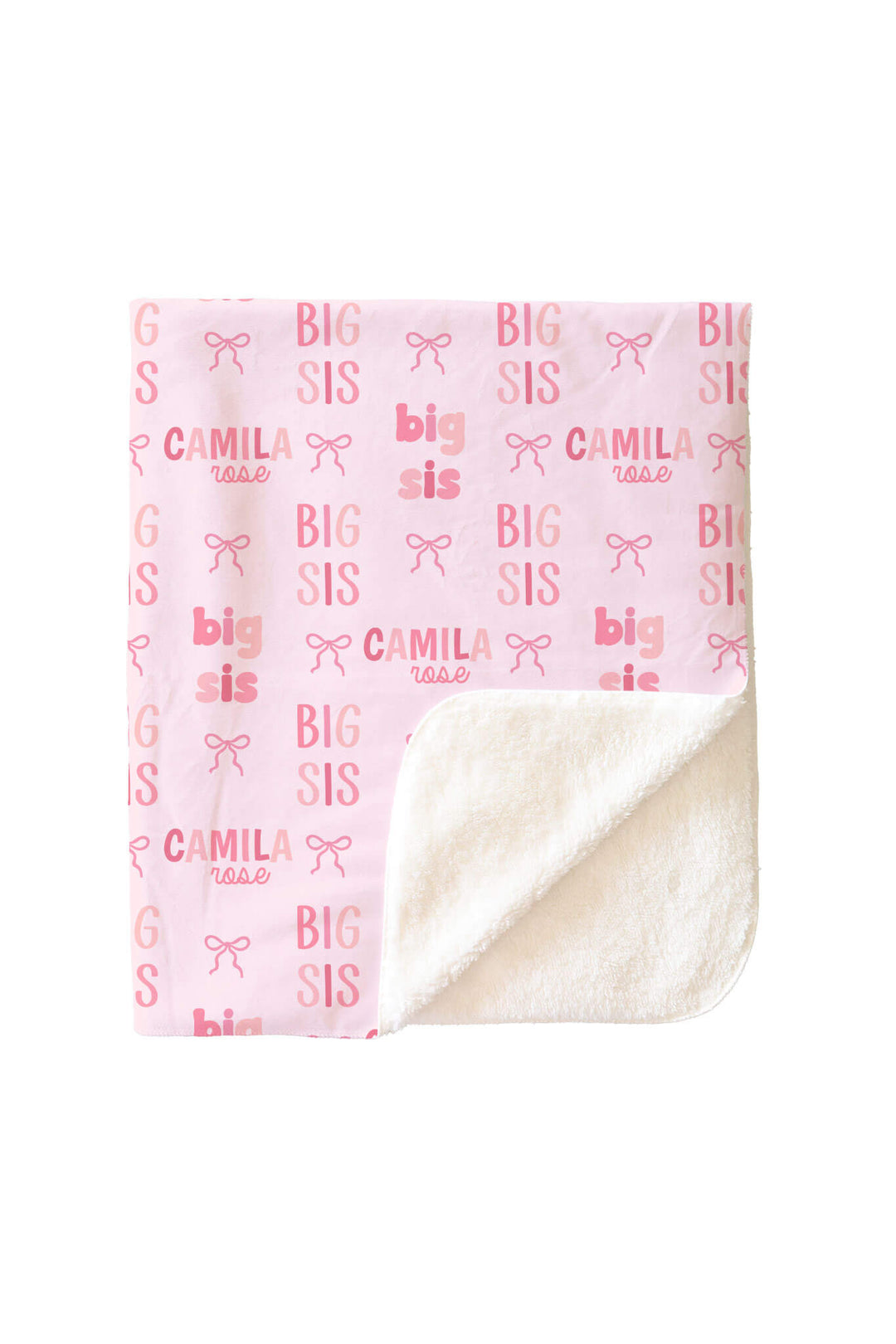 big sis sherpa personalized blanket for girls 