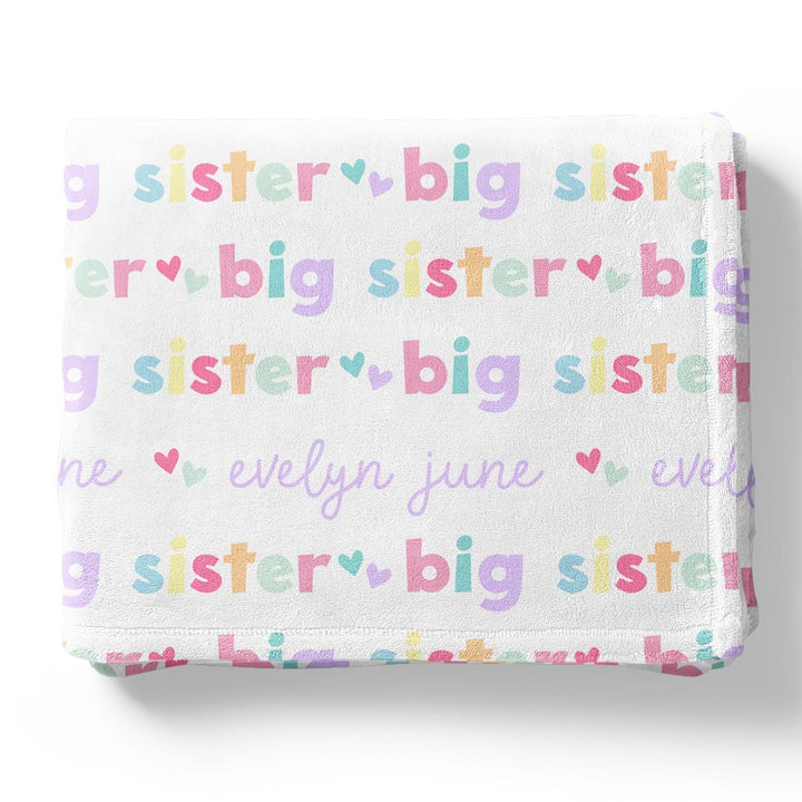 Big Sister Personalized Kids Blanket