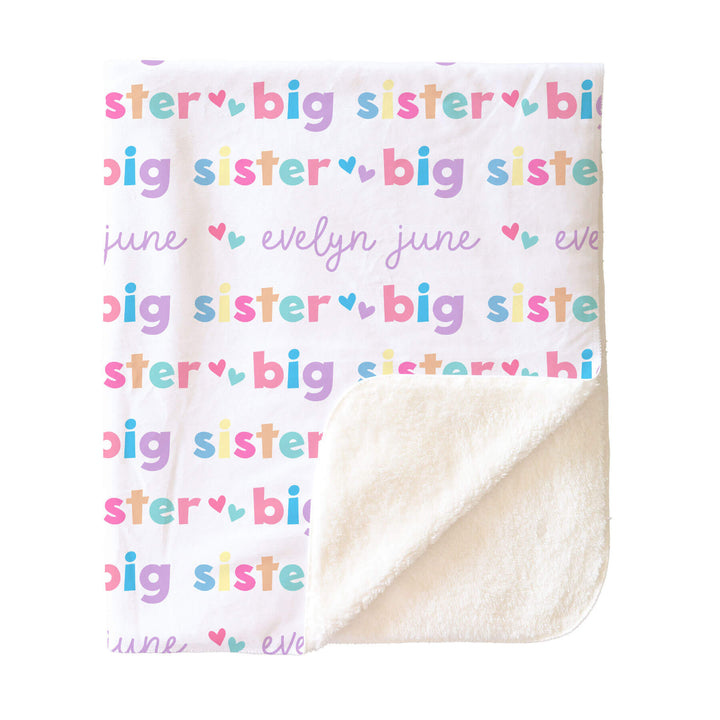 Big Sister Personalized Kids Blanket