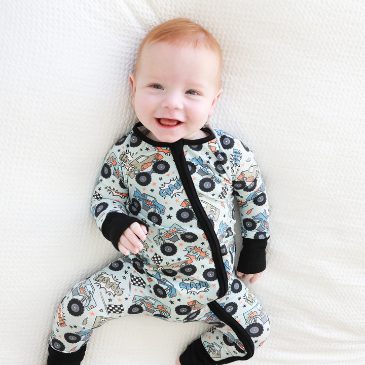 Convertible Zip Rompers for Boys*