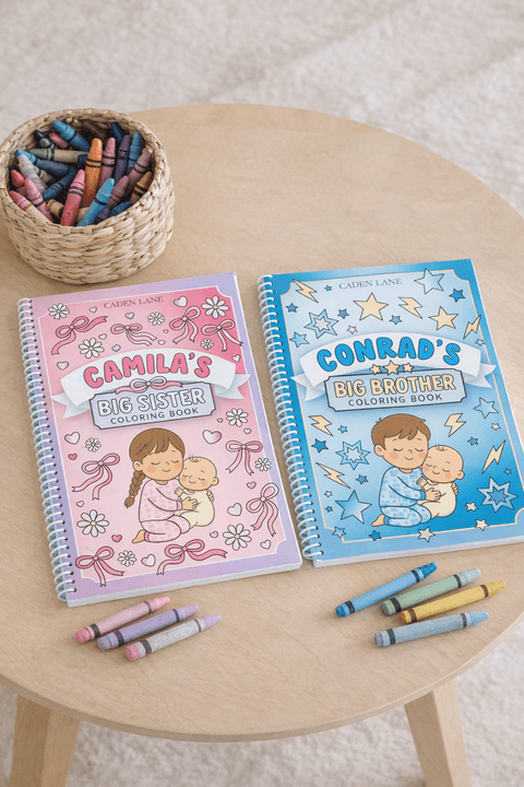 personalized big brother and sister coloring books