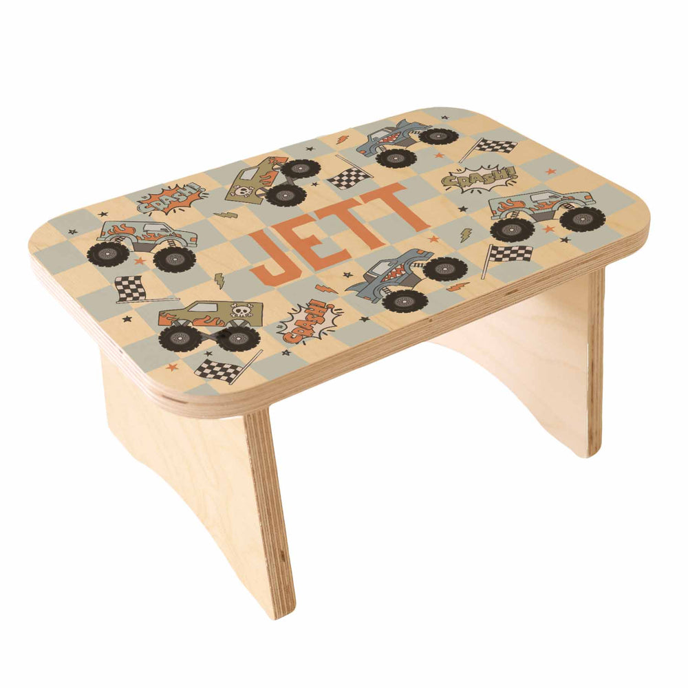 big wheelin personalized stool for kids 