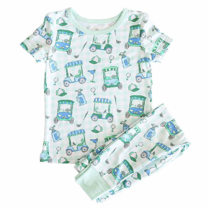 golf two piece pajama set for kids 