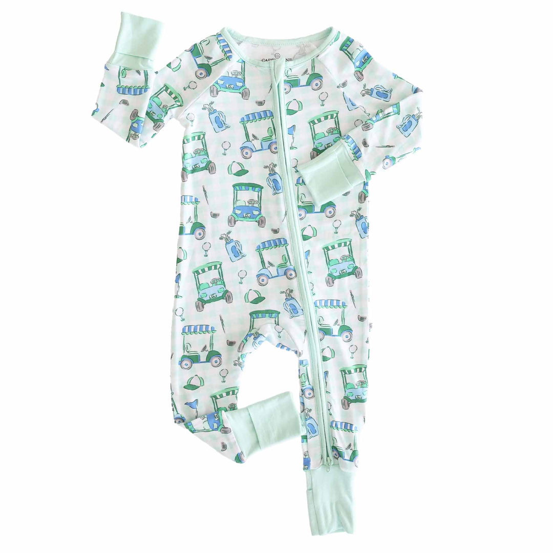 birdie babes convertible zip romper green