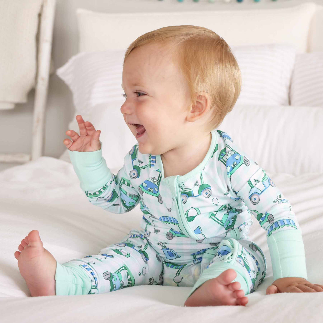 baby and toddler kids golf convertible zip romper pajama 