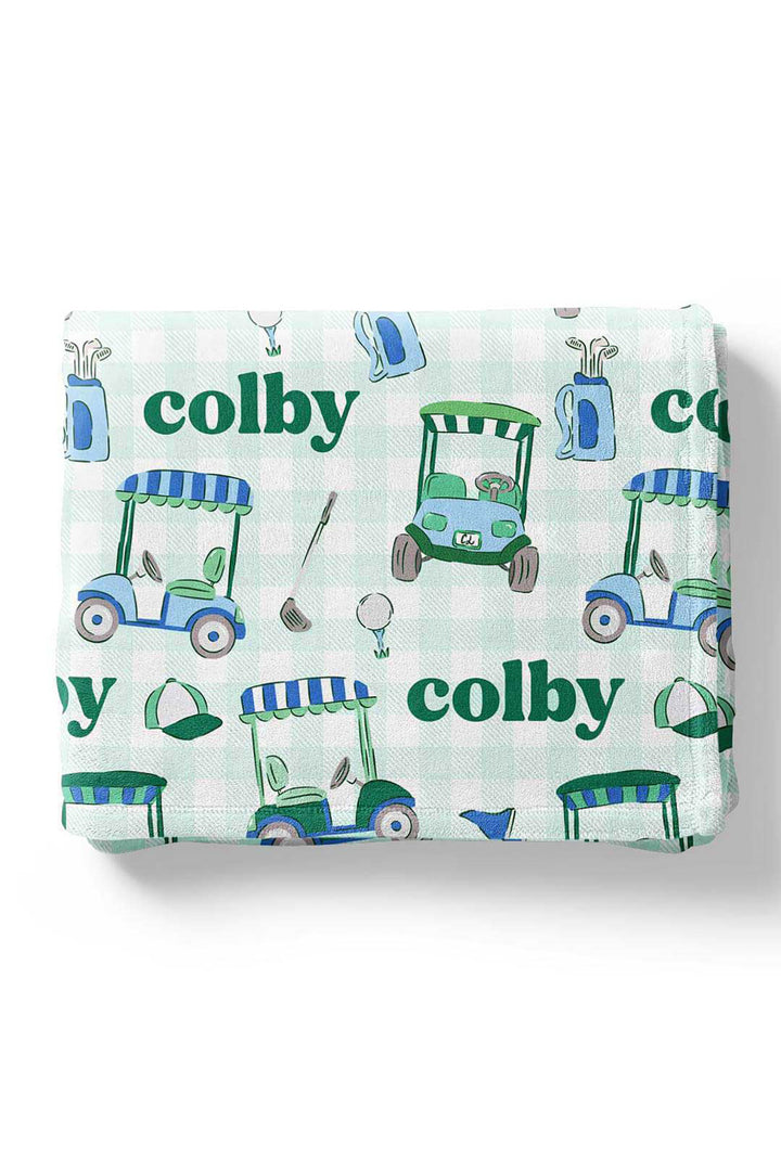 Birdie Babes Personalized Kids Blanket | Green