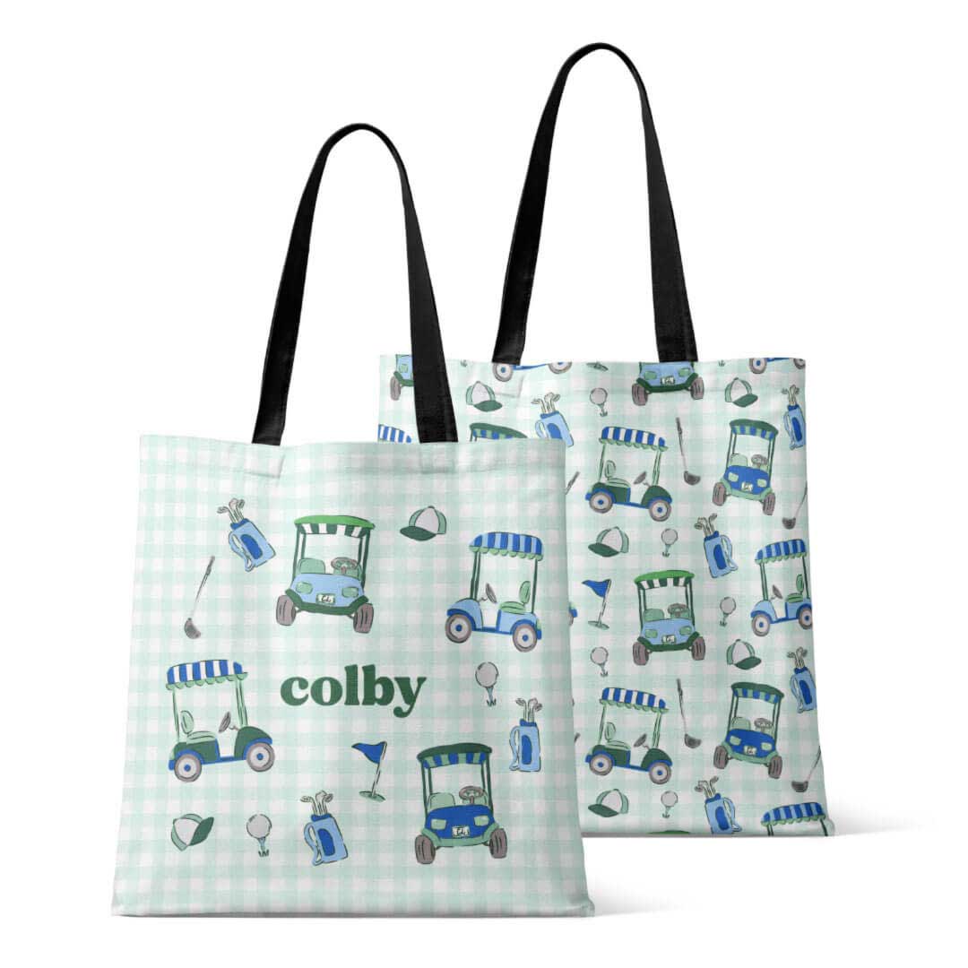 Personalized Tote Bags | Birdie Babes Green