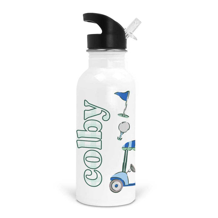 green golf personalized water bottle for kids 
