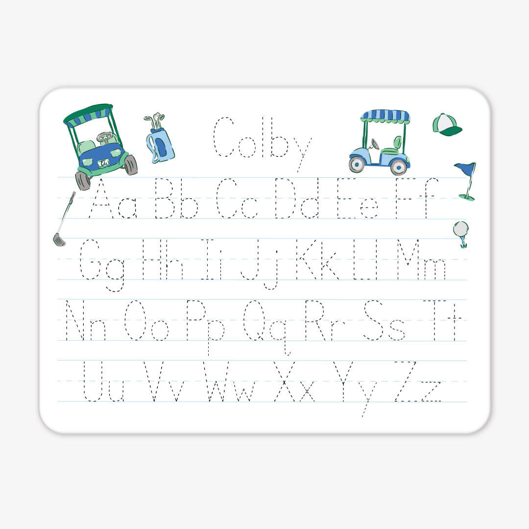 Kids Personalized Whiteboard | Birdie Babes Green