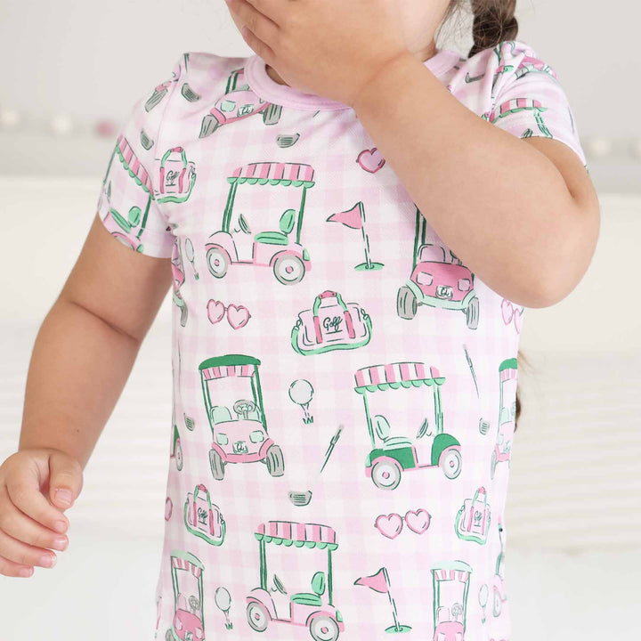 birdie babes pink two piece pajama set 