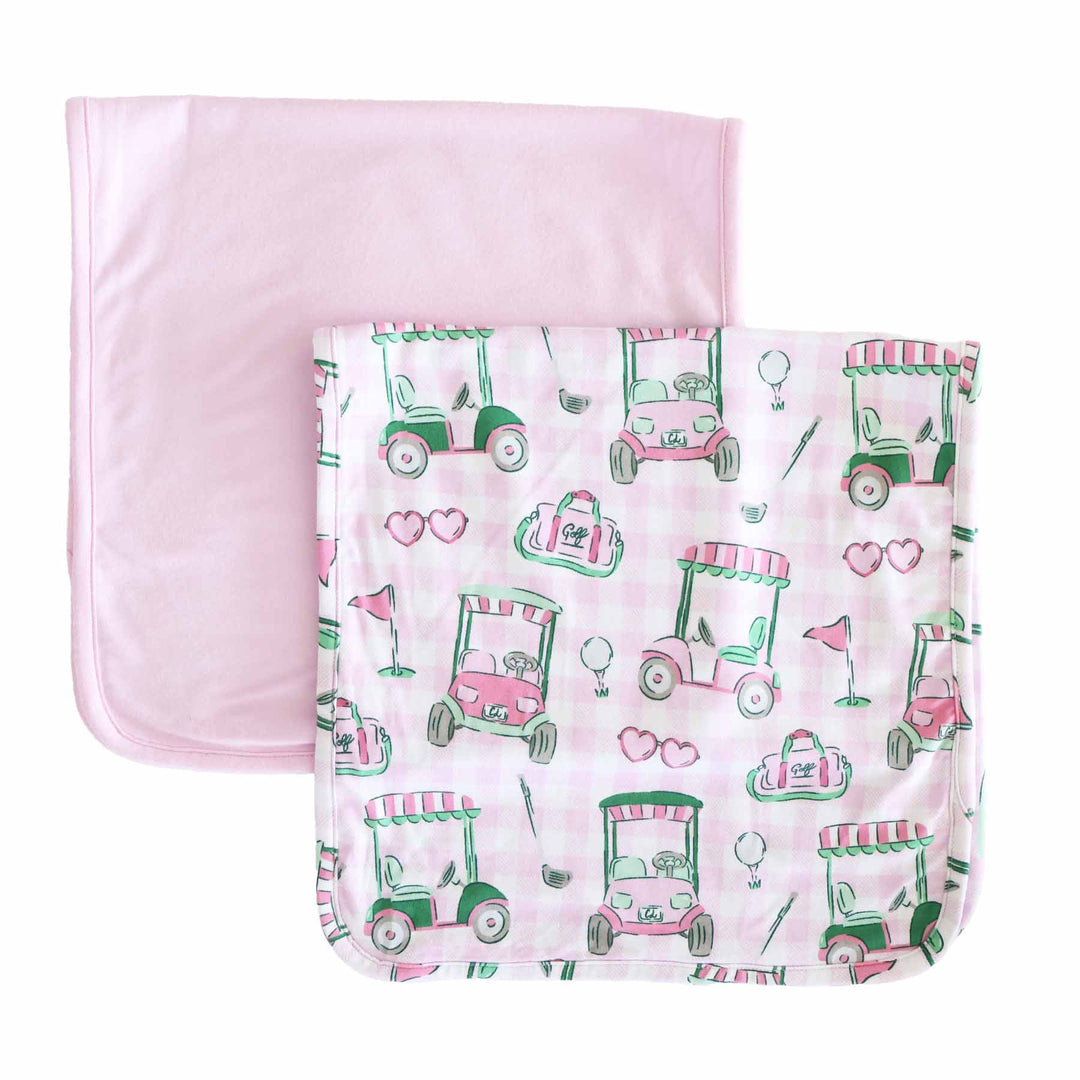 birdie babes pink burp cloth set 